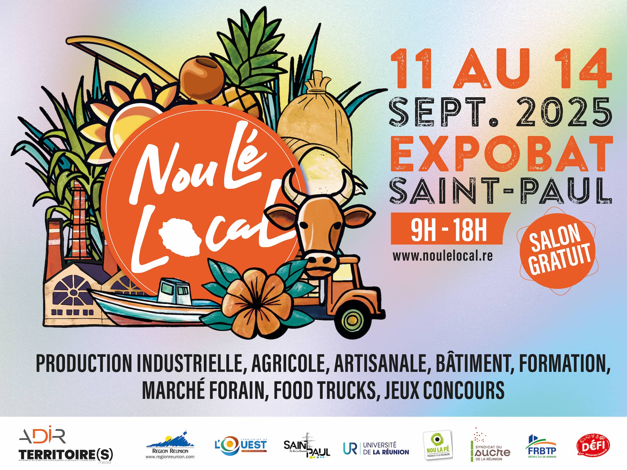 Du 11 au 14 septembre 2025 – Salon Nou lé Local, Parc Expobat Saint-Paul